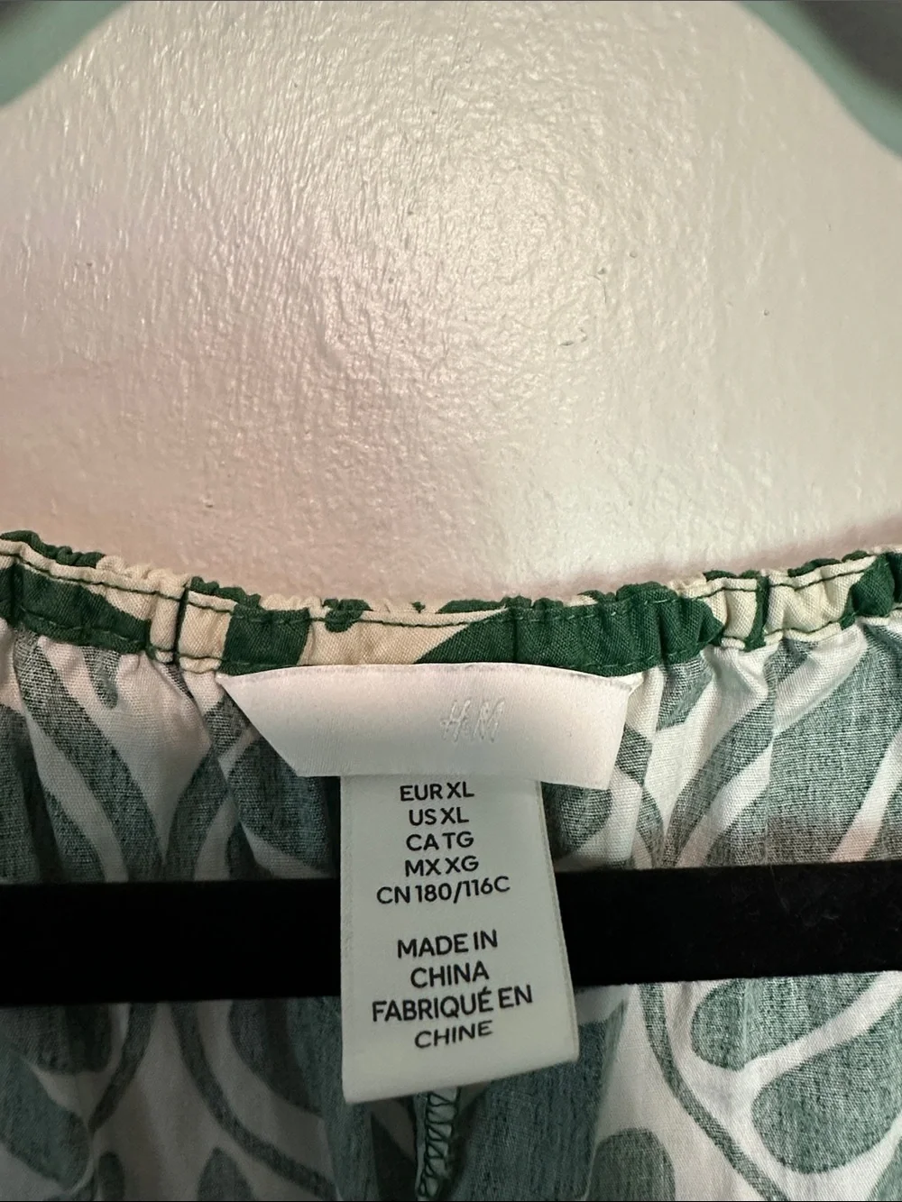 H&M Cream Midi Dress with Green Leaf Print - Picture 2 of 5